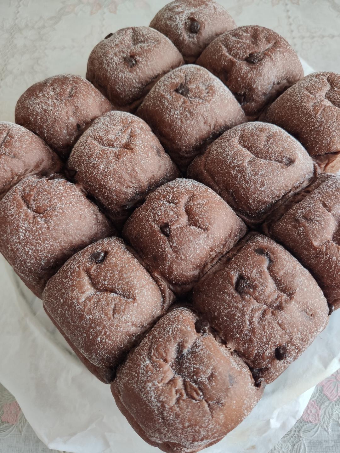 双重巧克力爆浆小餐包