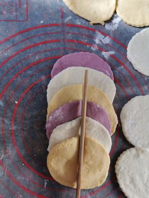 南瓜紫薯玫瑰花馒头的做法 步骤21