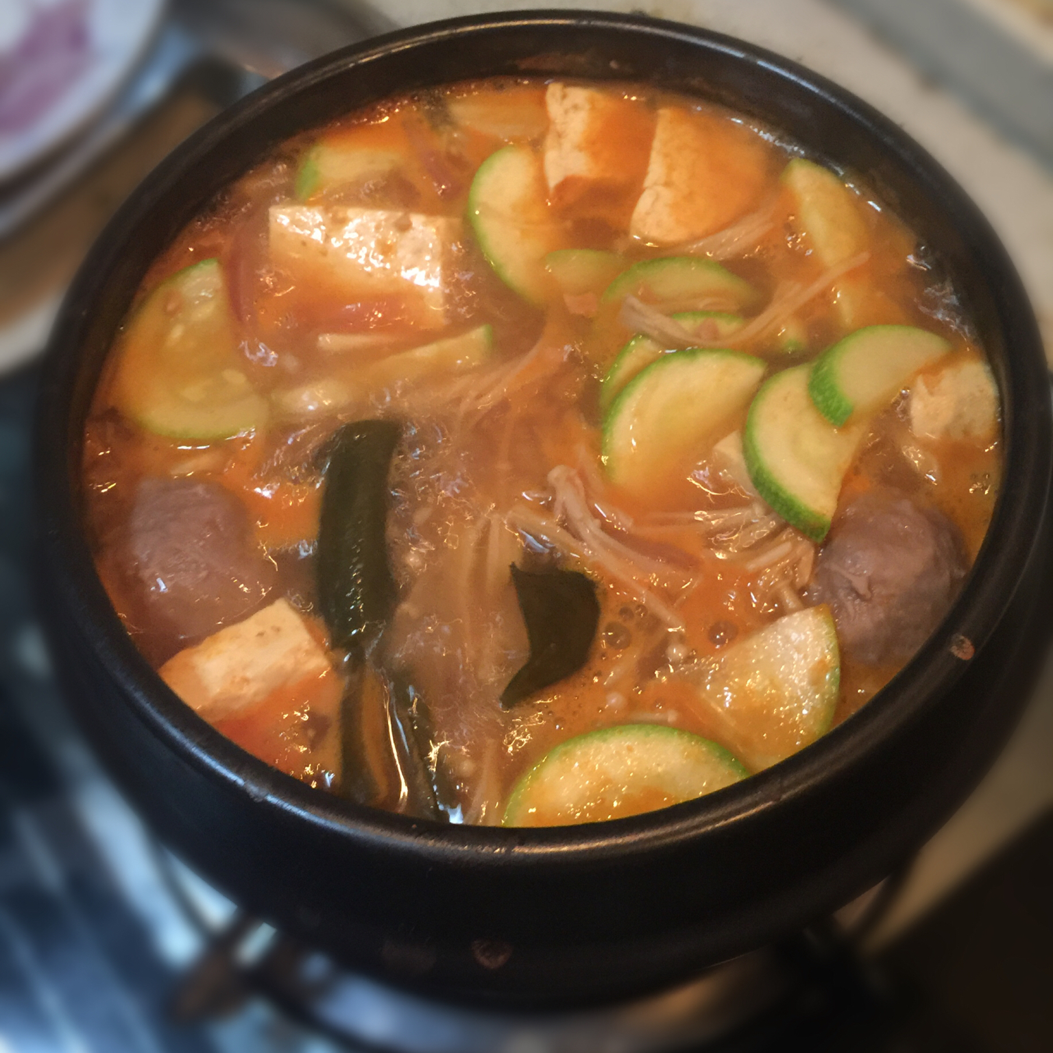 波澜不惊的波做的韩式大酱汤