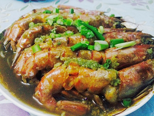 蒜蓉蒸虾