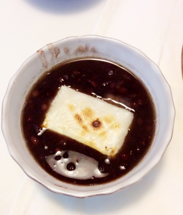 烤年糕红豆汤