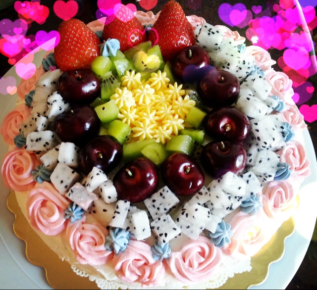 鲜奶油水果蛋糕