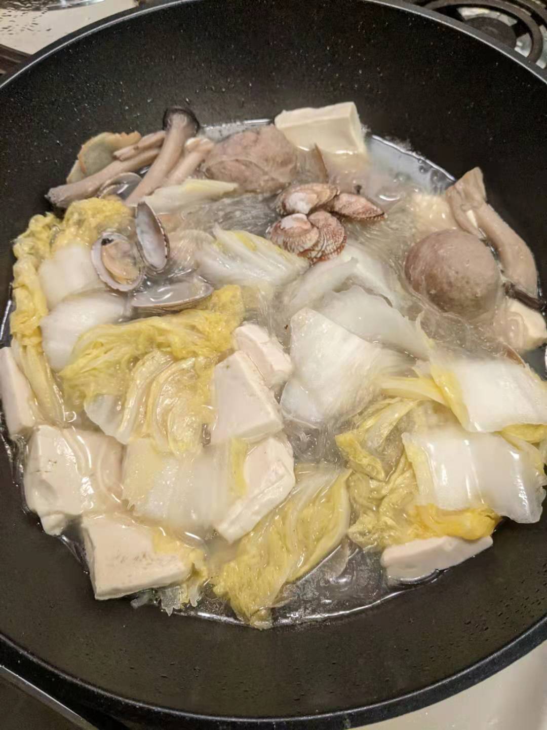 快手蛤蜊豆腐汤