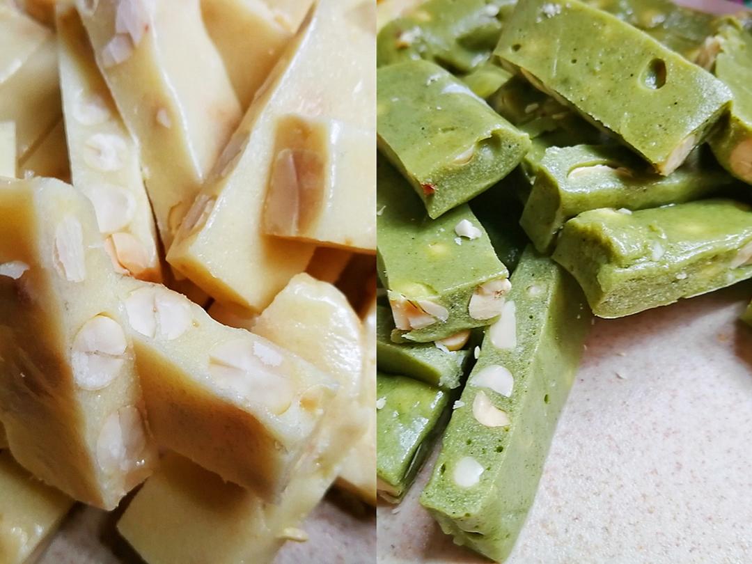 双味牛轧糖（原味+抹茶味）