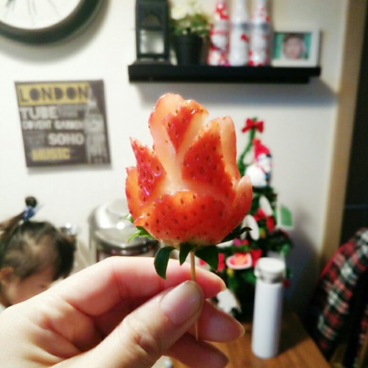 草莓玫瑰花