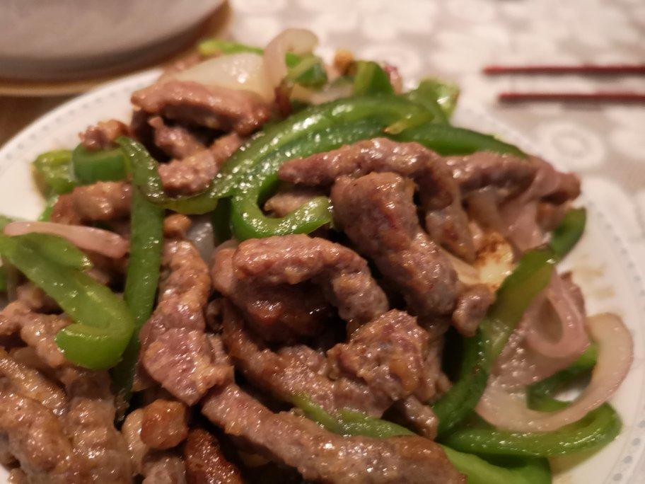 超级嫩的青椒牛肉丝