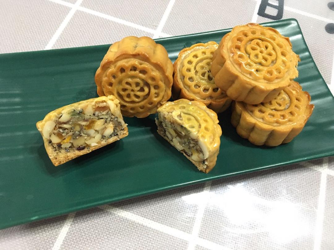五仁月饼(无糖)的做法