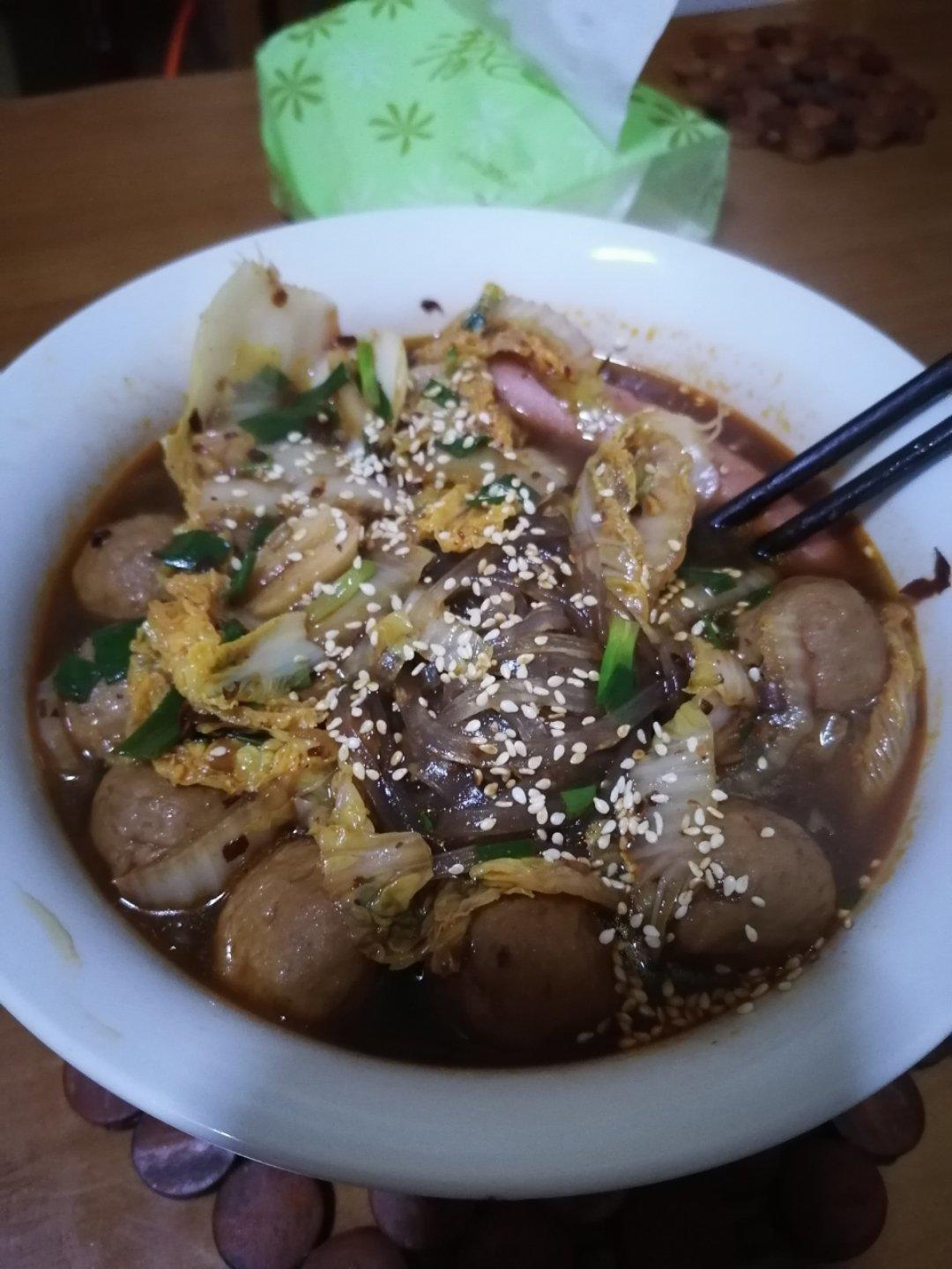 快手酸辣粉丝(米线)