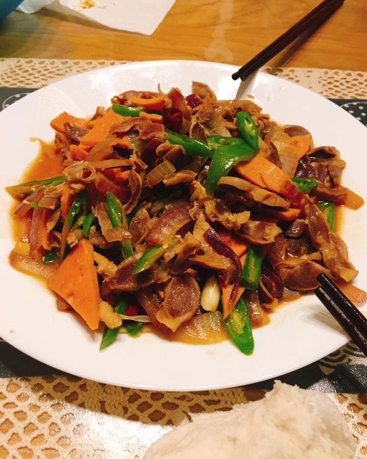 巨好吃的青椒炒鸡胗