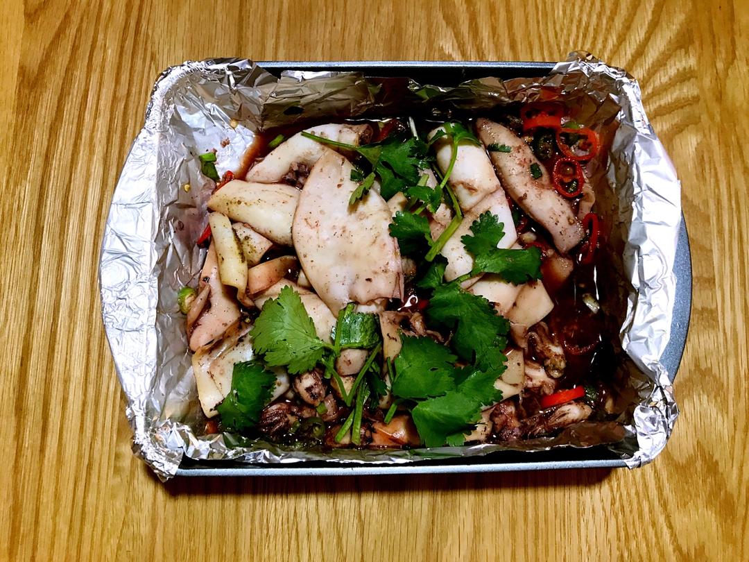 爆香烤鱿鱼(烤箱版)