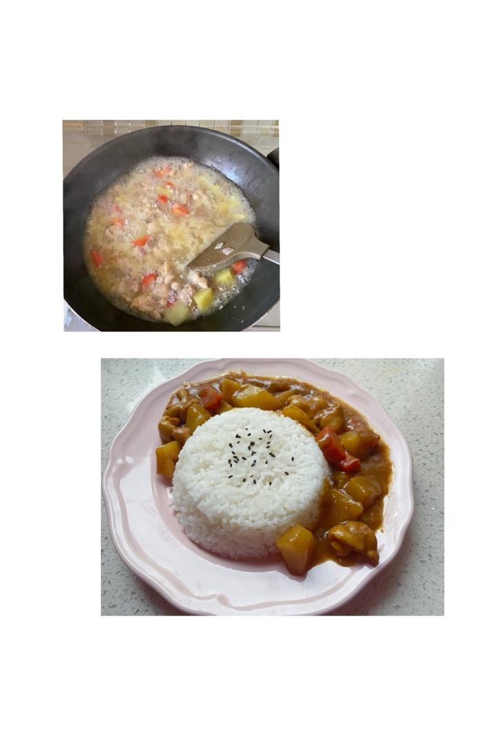 菌菇鸡腿咖喱饭