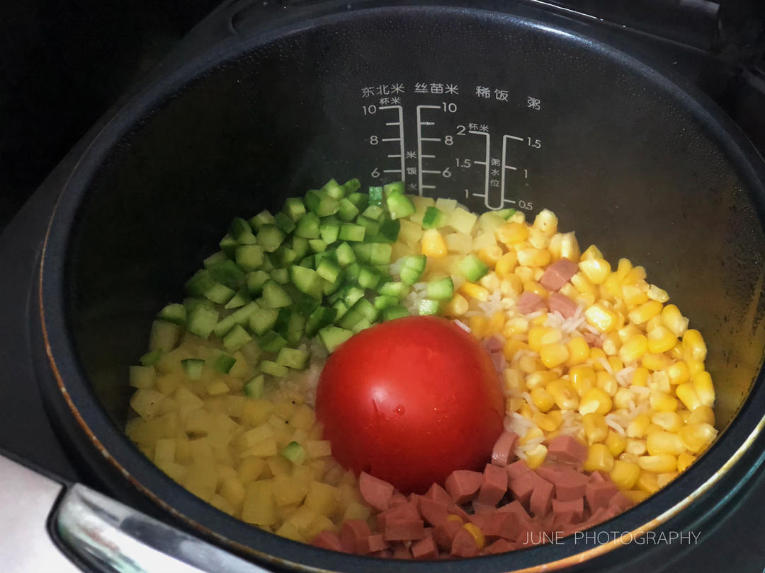 有菜有肉有主食🍅番茄焖饭【松下分体式饭煲】