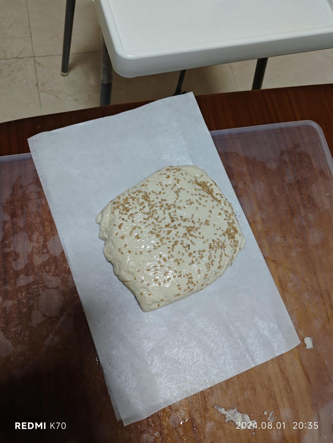 芝麻发面千层饼 柔软层多 做法简单 附细节视频详解