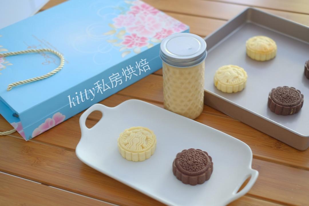 奶黄拉丝月饼