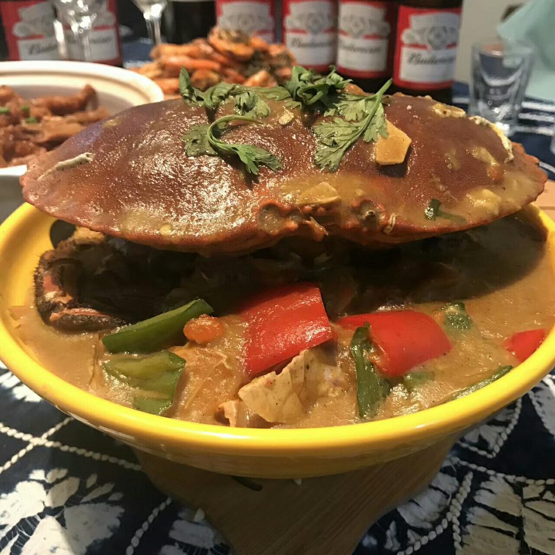 咖喱炒英国黄金面包蟹【主食-海鲜-面包蟹】