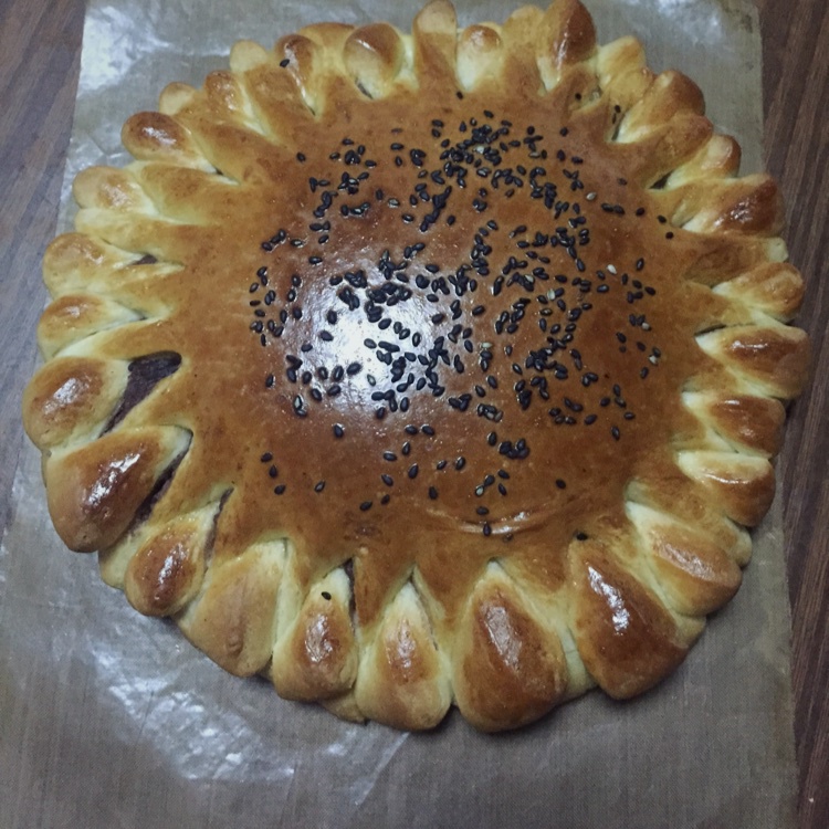 向日葵豆沙面包