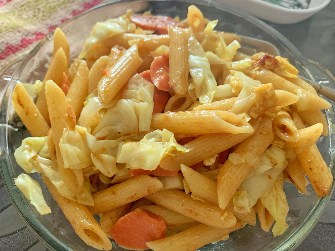 咖喱火腿螺旋意面