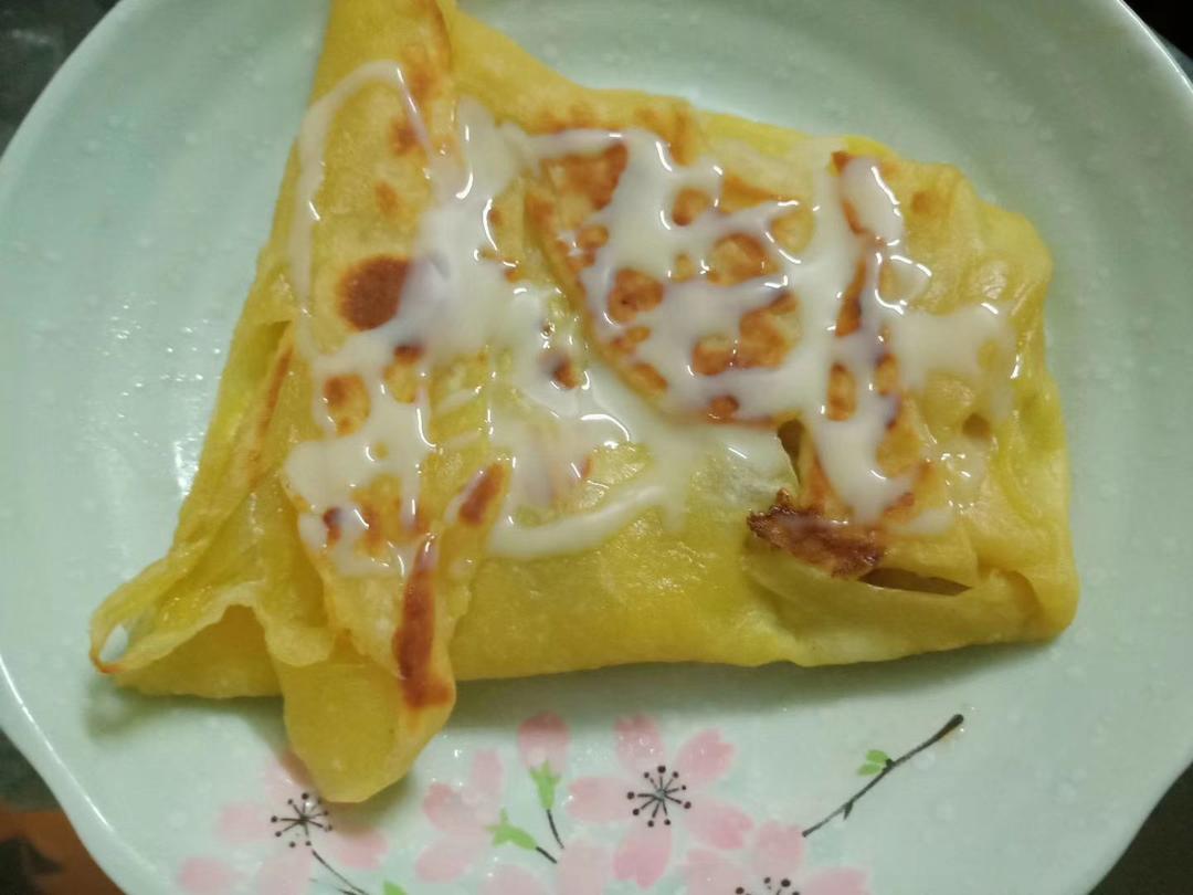 【泰式香蕉煎饼】鸡蛋香蕉配一对，卷饼吃得甜又脆！