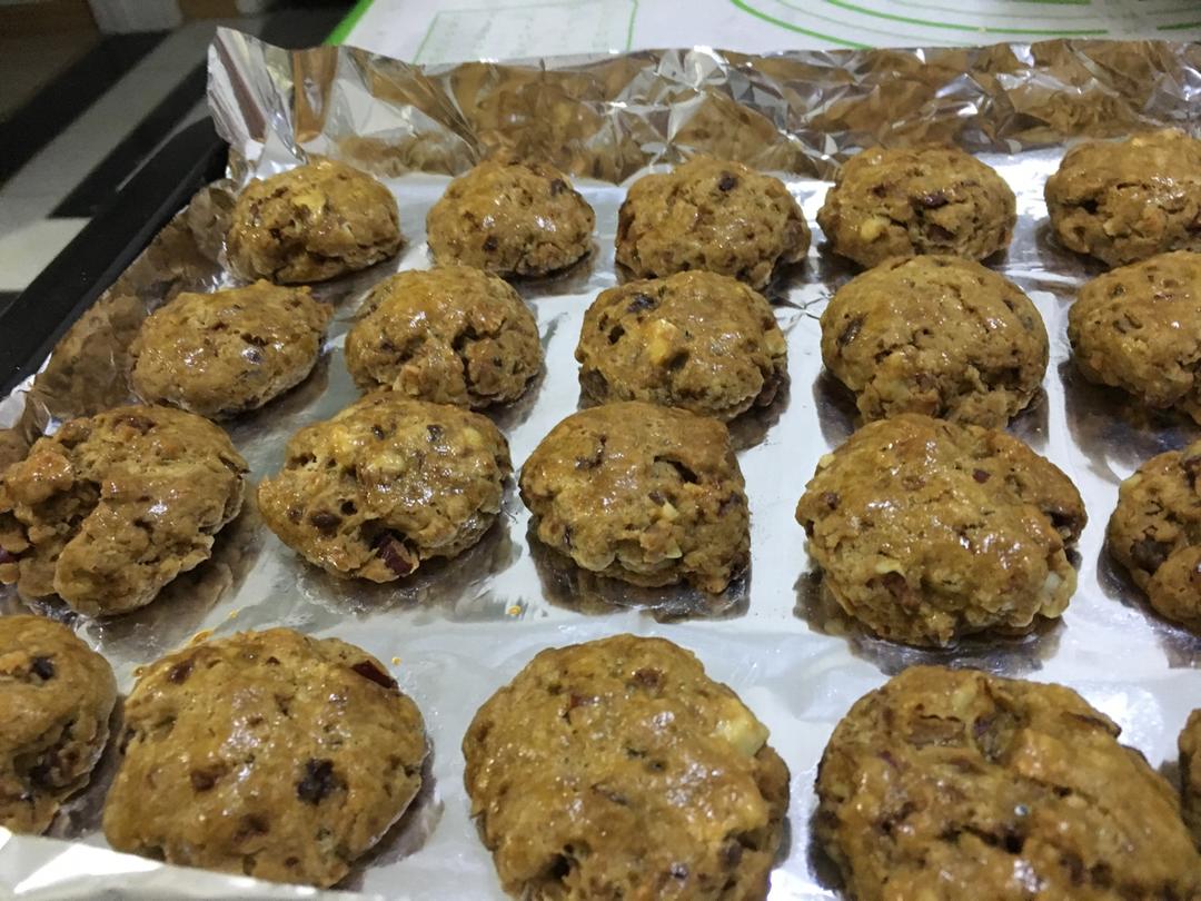红枣红糖核桃饼干