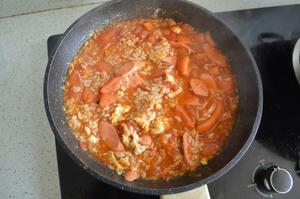 汤汁浓郁的番茄火腿烩饭！一碗不够吃的做法 步骤7