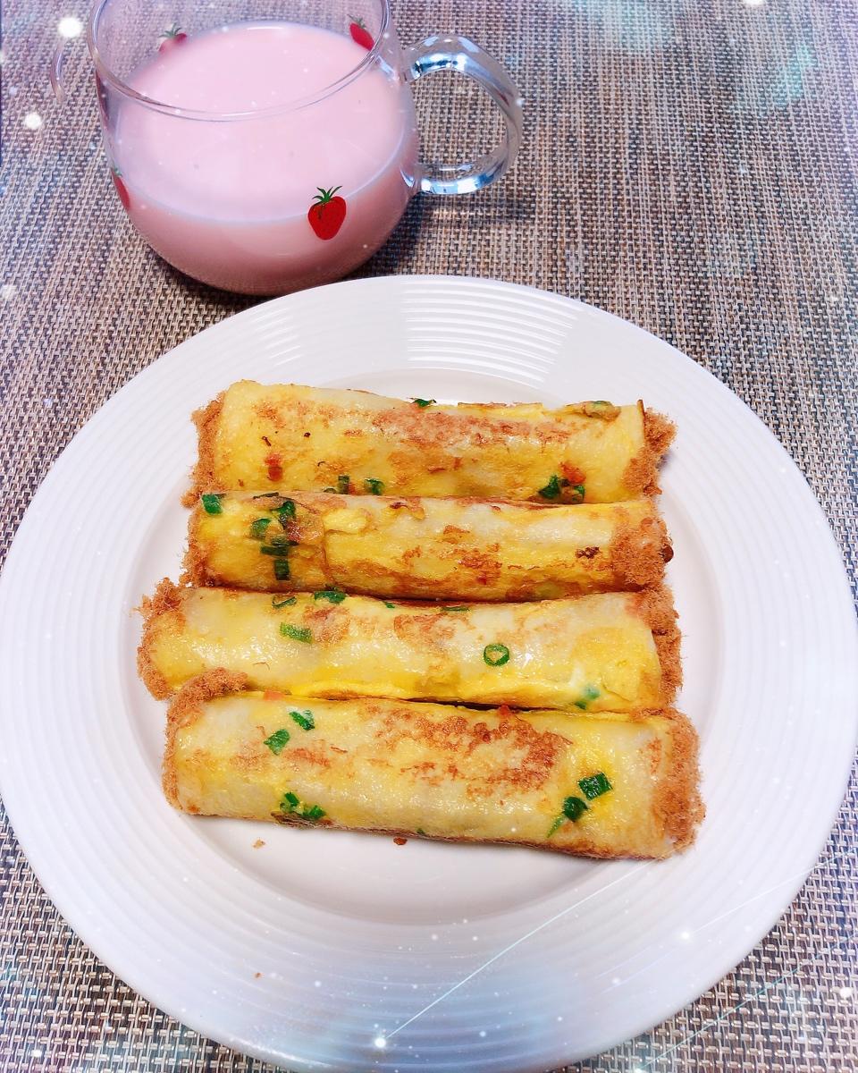 会拉丝的肉松芝士吐司卷