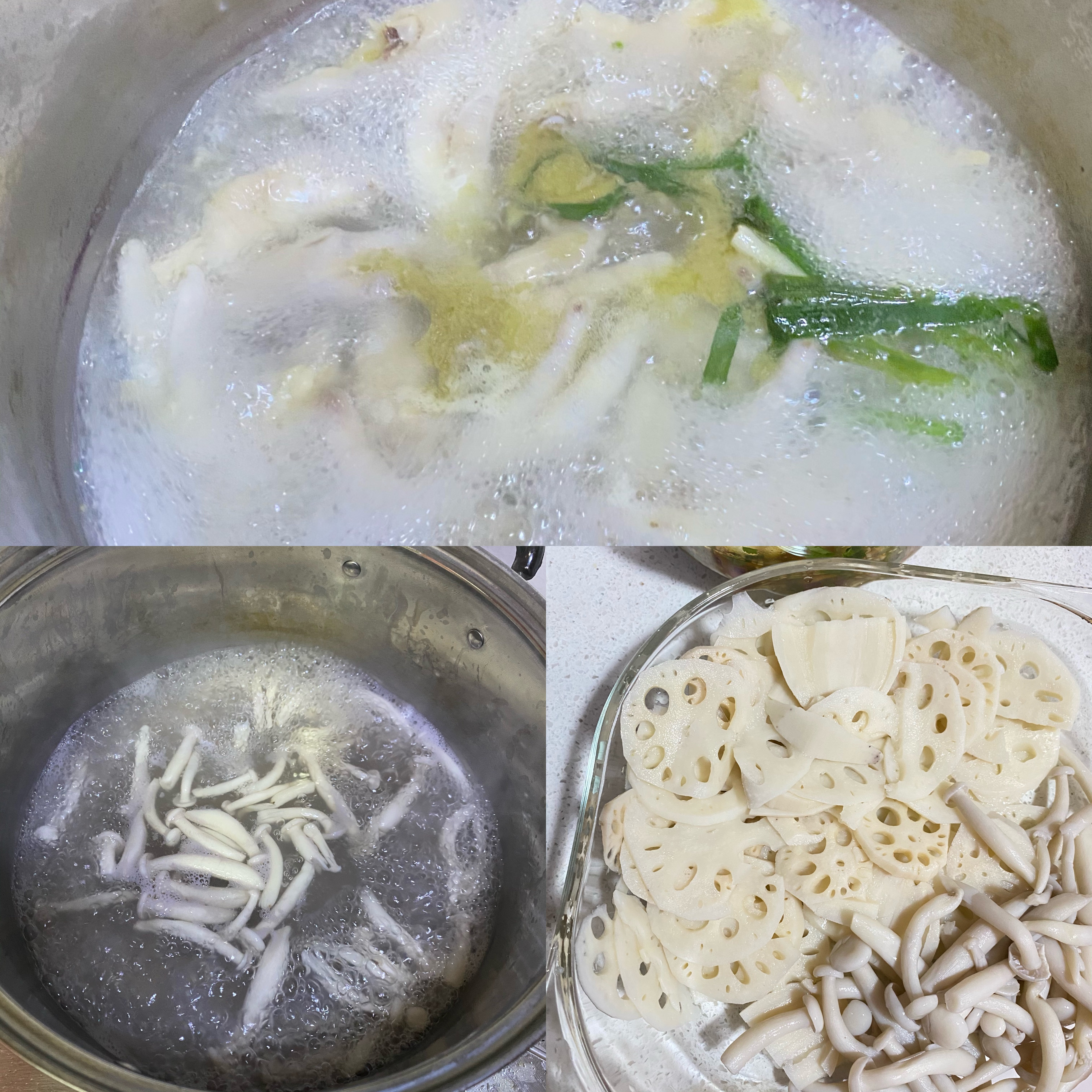 泰式风味柠檬凤爪/凉拌藕片/凉拌蟹味菇的做法 步骤1
