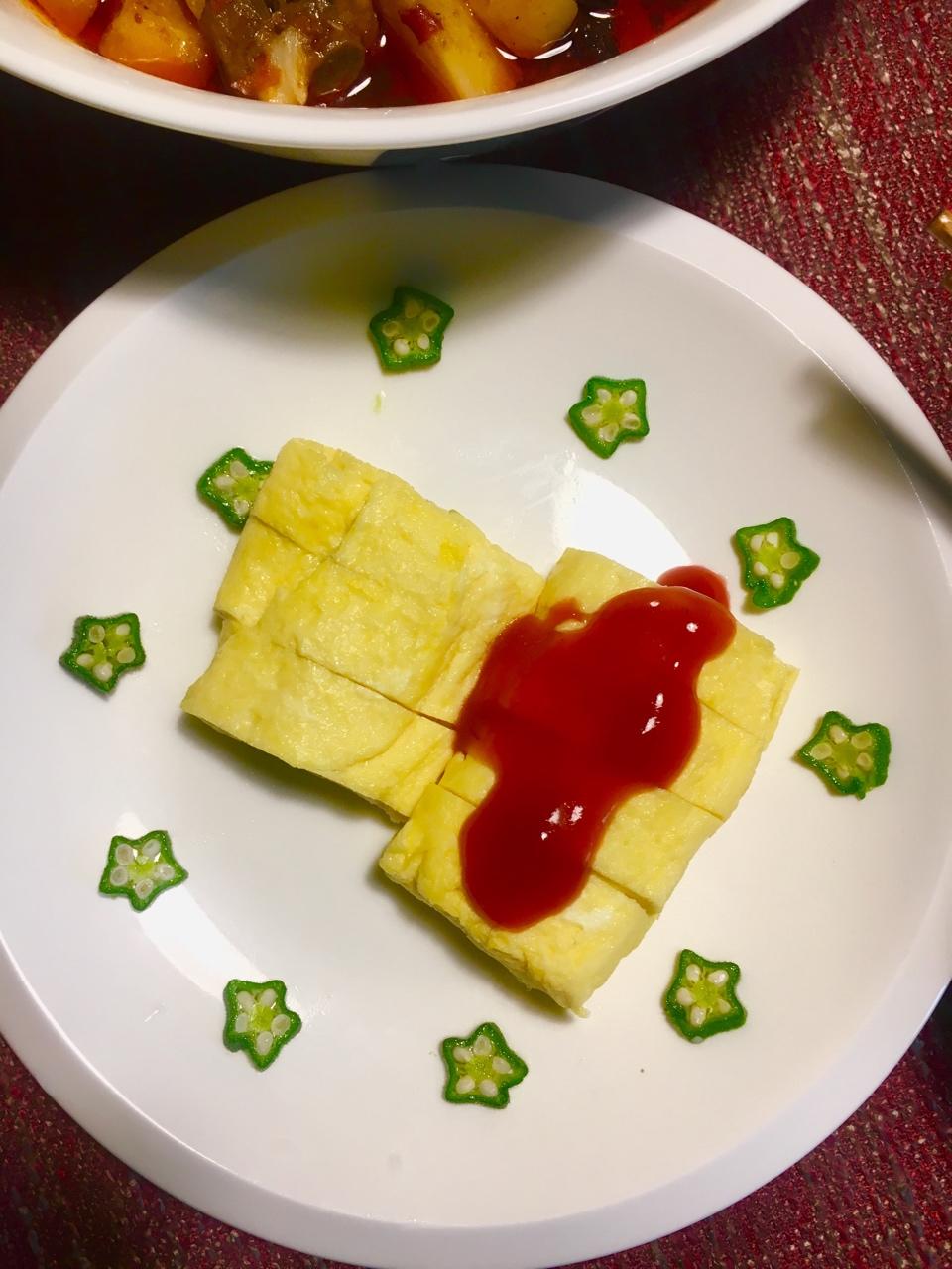 秋葵厚蛋烧