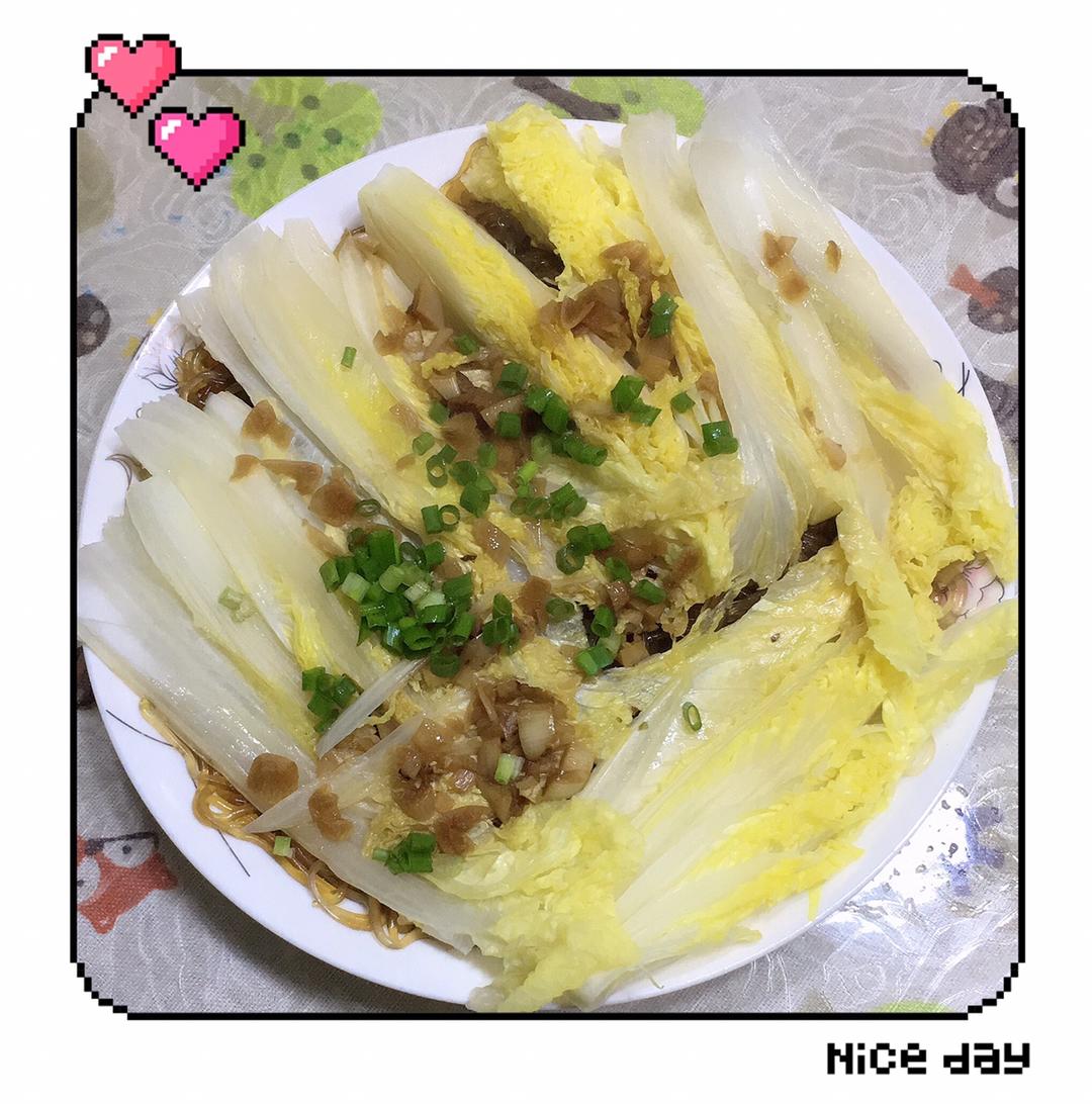 娃娃菜蒸粉丝的做法