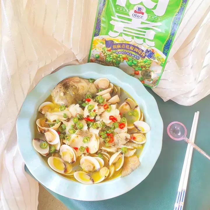 爽麻青花椒水煮贝壳鱼🐟