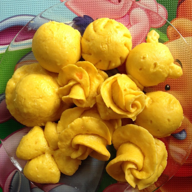 紫薯玫瑰花馒头