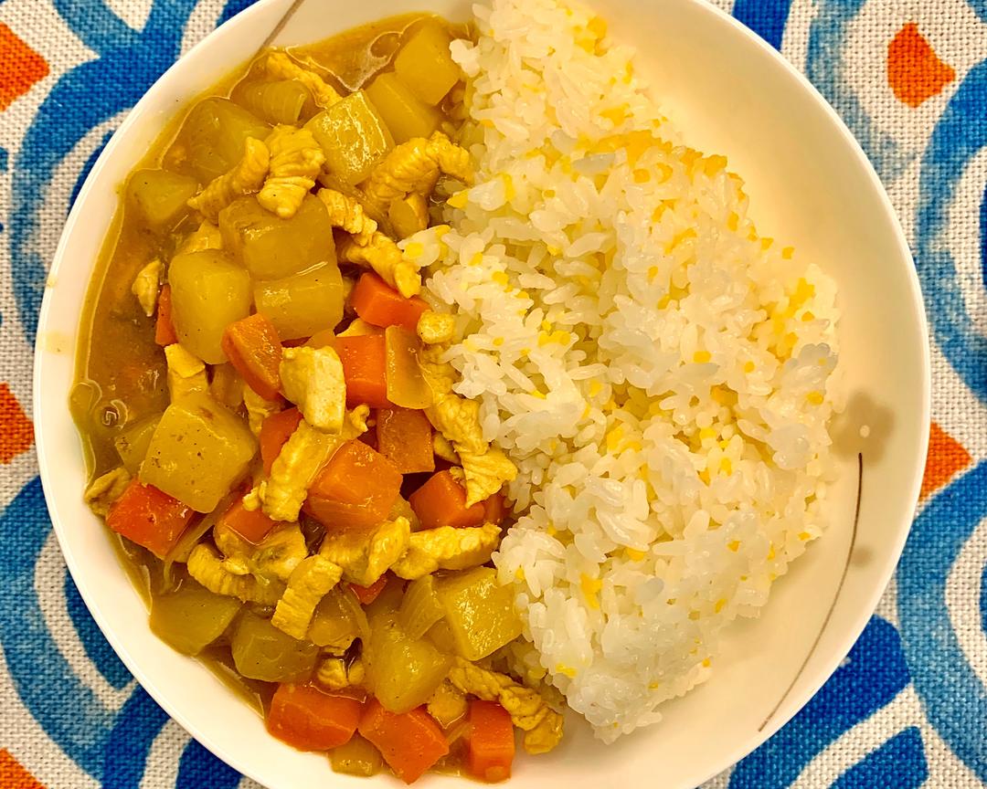 咖喱鸡肉饭（简易版）的做法
