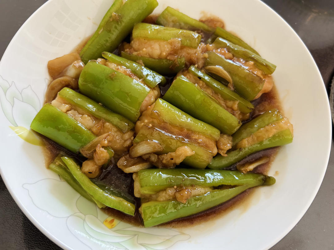 超下饭青椒酿虾滑