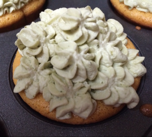 南瓜绿茶糯米蛋糕