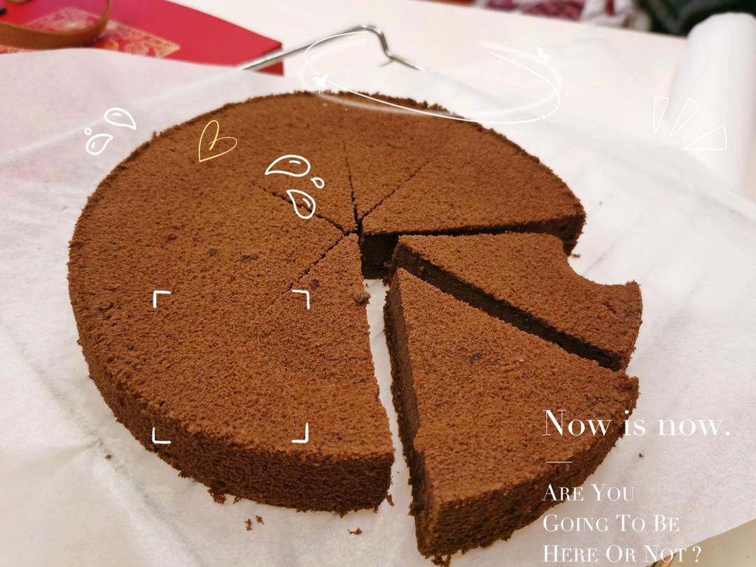 可可戚风蛋糕～8寸～百分百成功