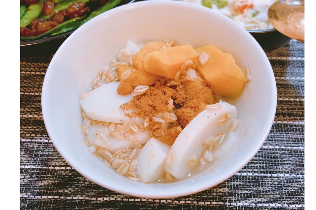 肉桂地瓜年糕麦片红糖粥