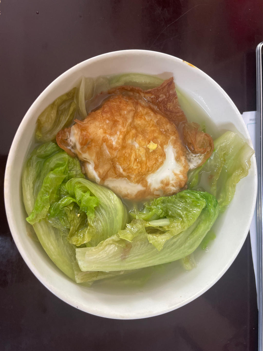 超级刮油掉称的生菜鸡蛋汤