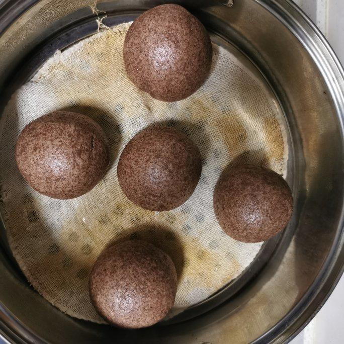 黑全麦无糖馒头