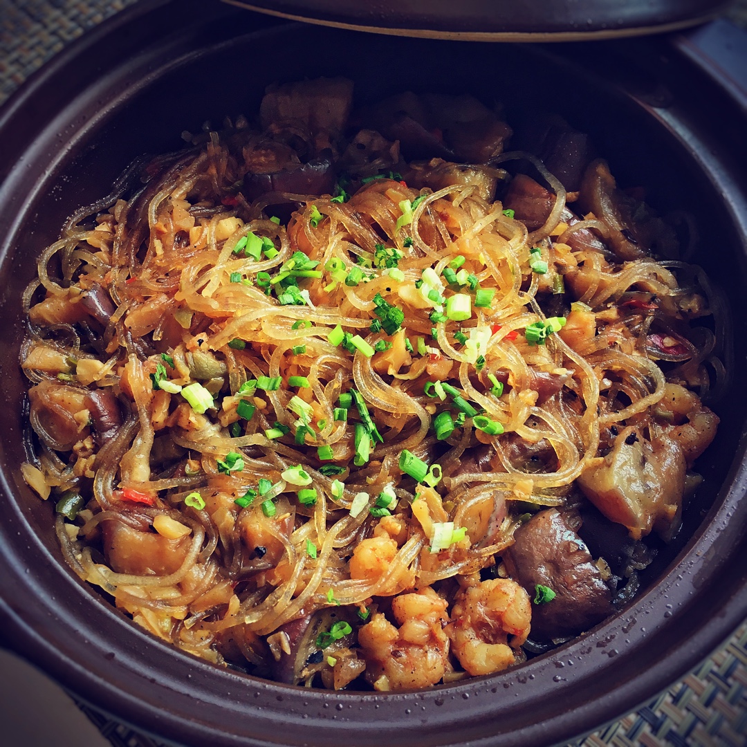 肉末茄子粉丝煲