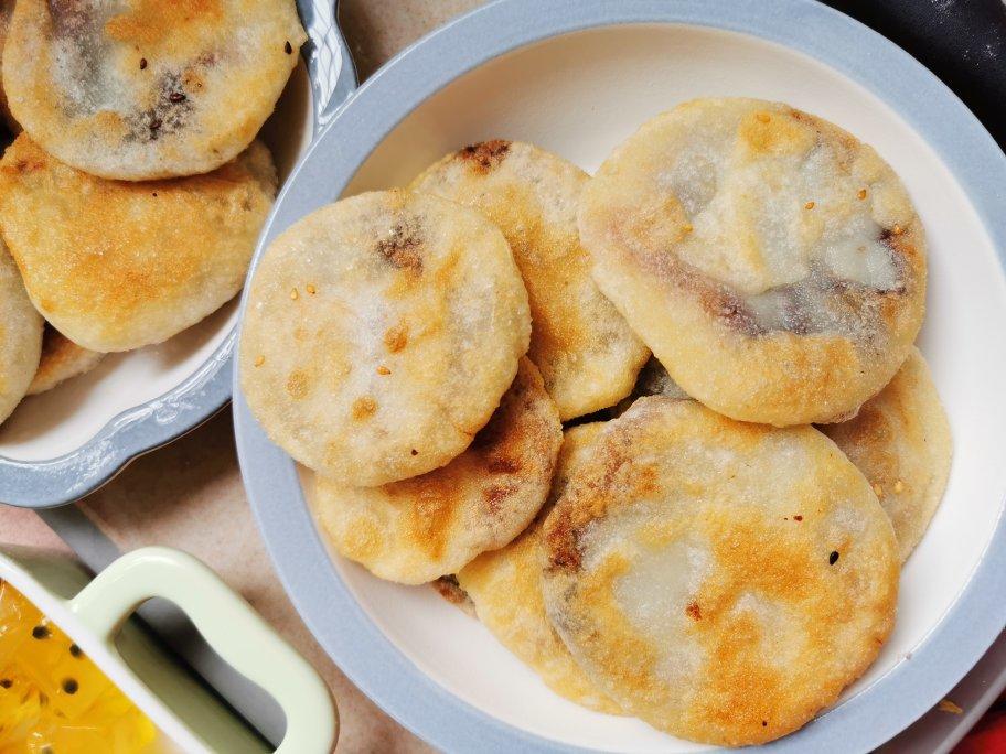 超级简单糯米豆沙饼