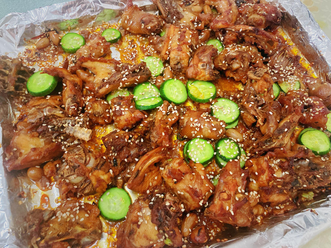 超简单的空气炸锅做烤鸡架