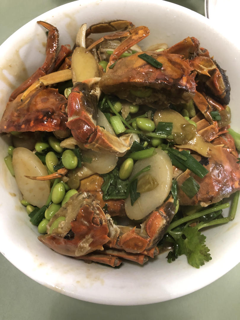 六月黄毛豆炒年糕