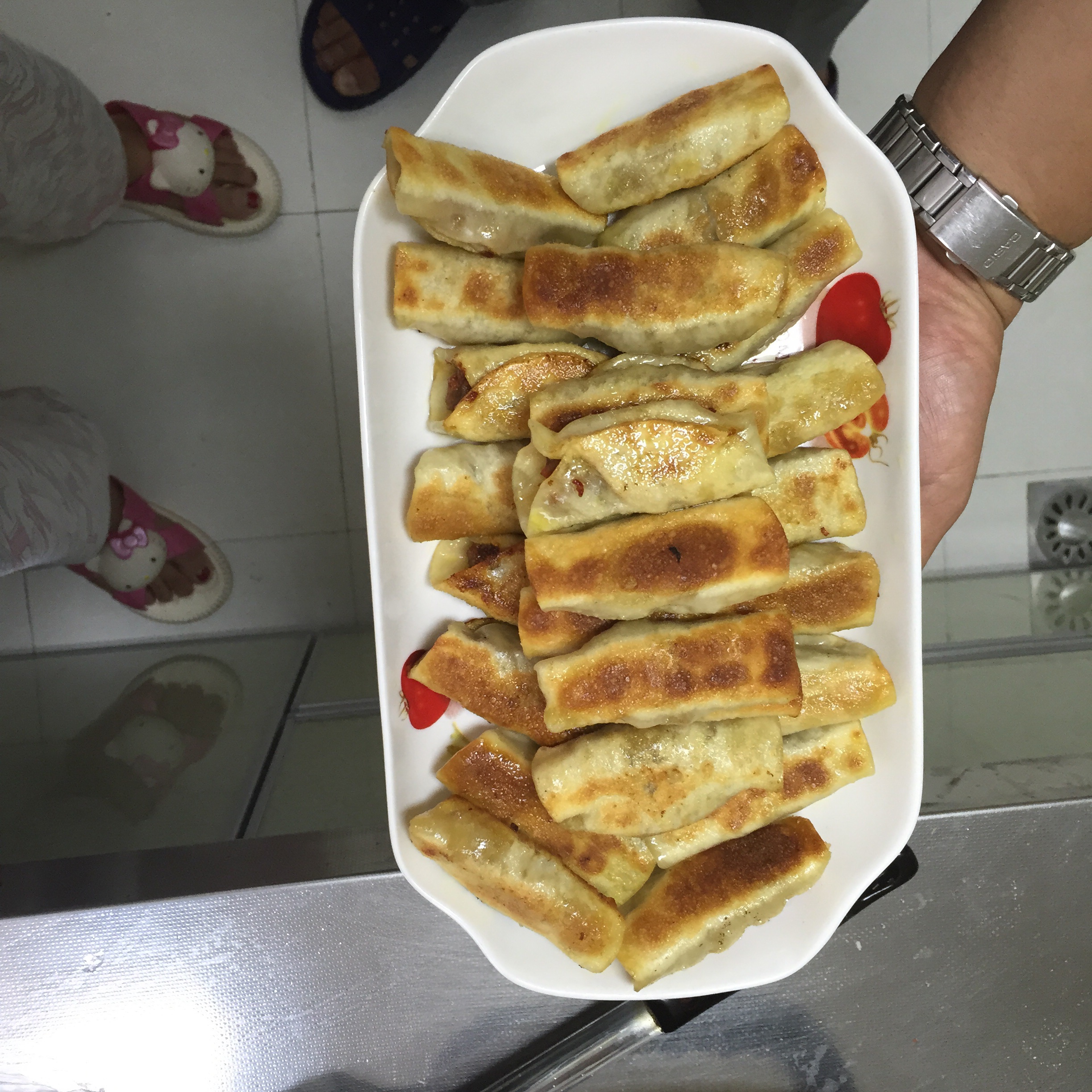 焦香猪肉香菇锅贴