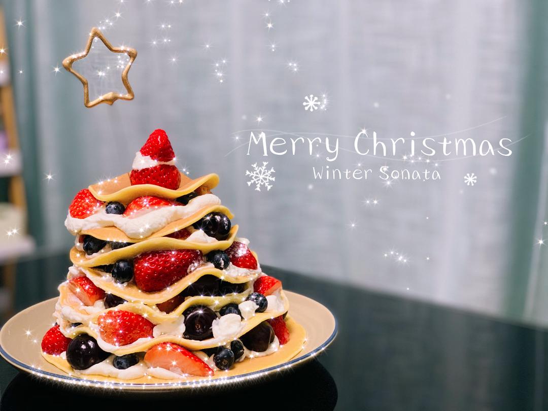 【零失败无需烤箱】松饼圣诞蛋糕🍰的做法