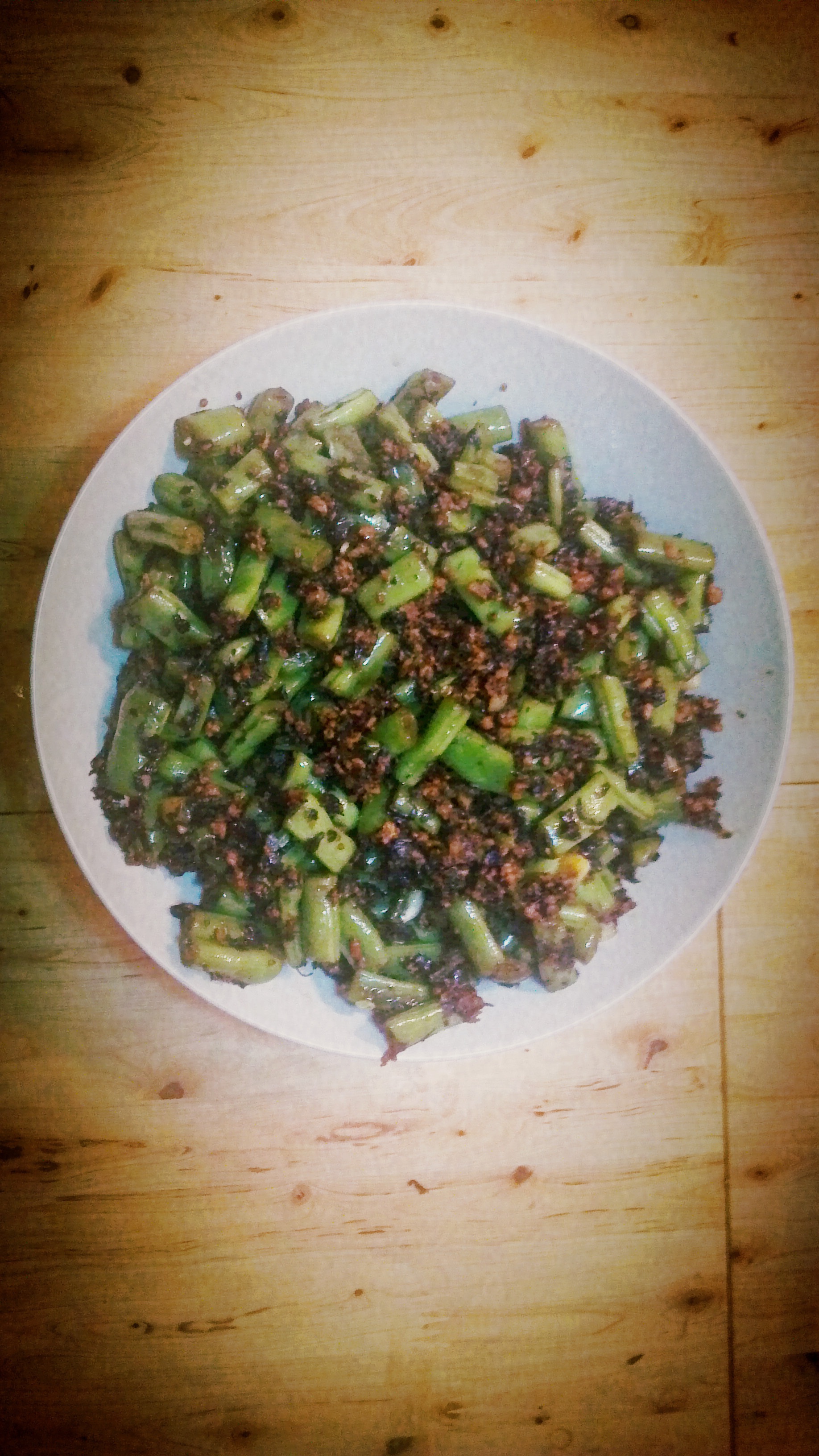 榄菜肉末四季豆