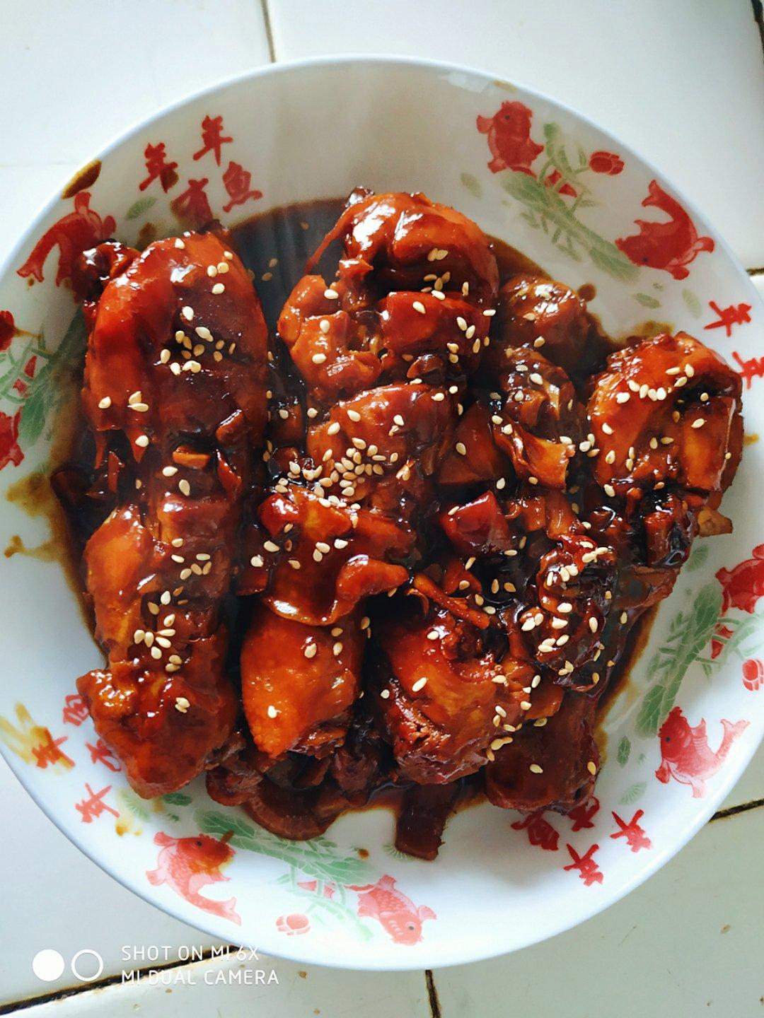 电饭煲|好吃舔手的蜜汁鸡腿