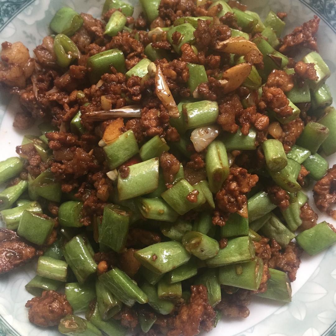 肉沫豆角下饭菜
