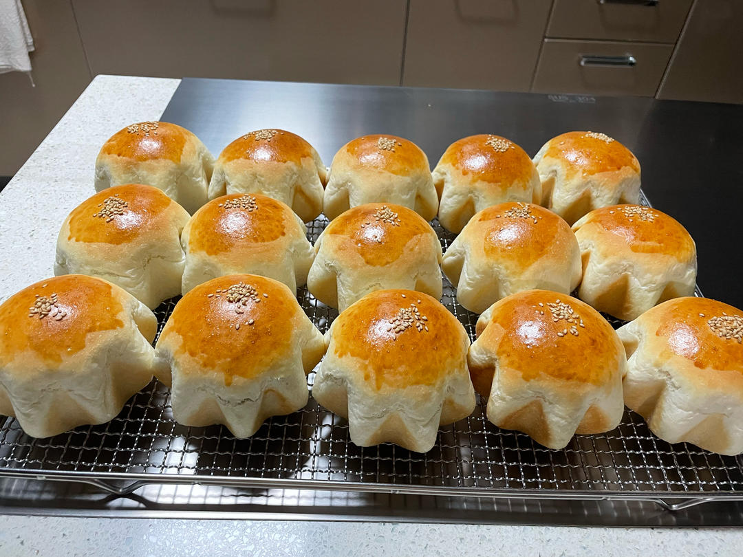 玉米火腿沙拉包，冷藏发酵流程示范