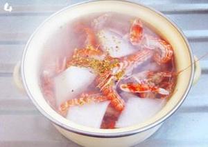 桂花萝卜虾汤的做法 步骤4
