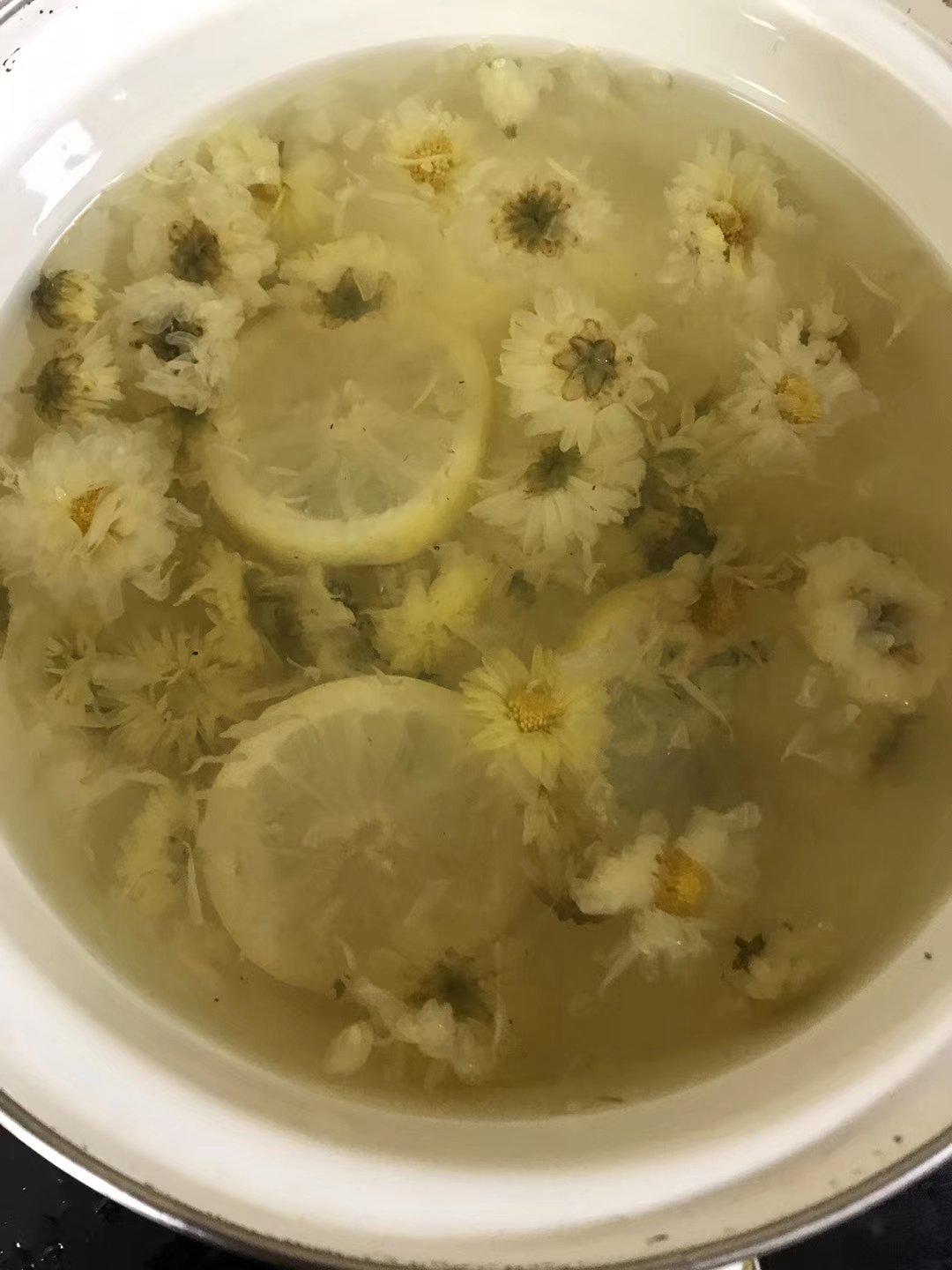 柠檬蜂蜜菊花茶