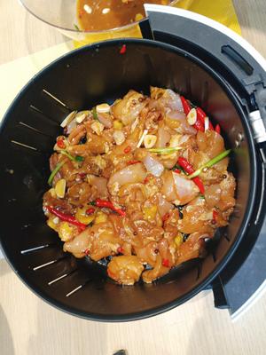 川菜辣子鸡-空气炸锅版的做法 步骤4
